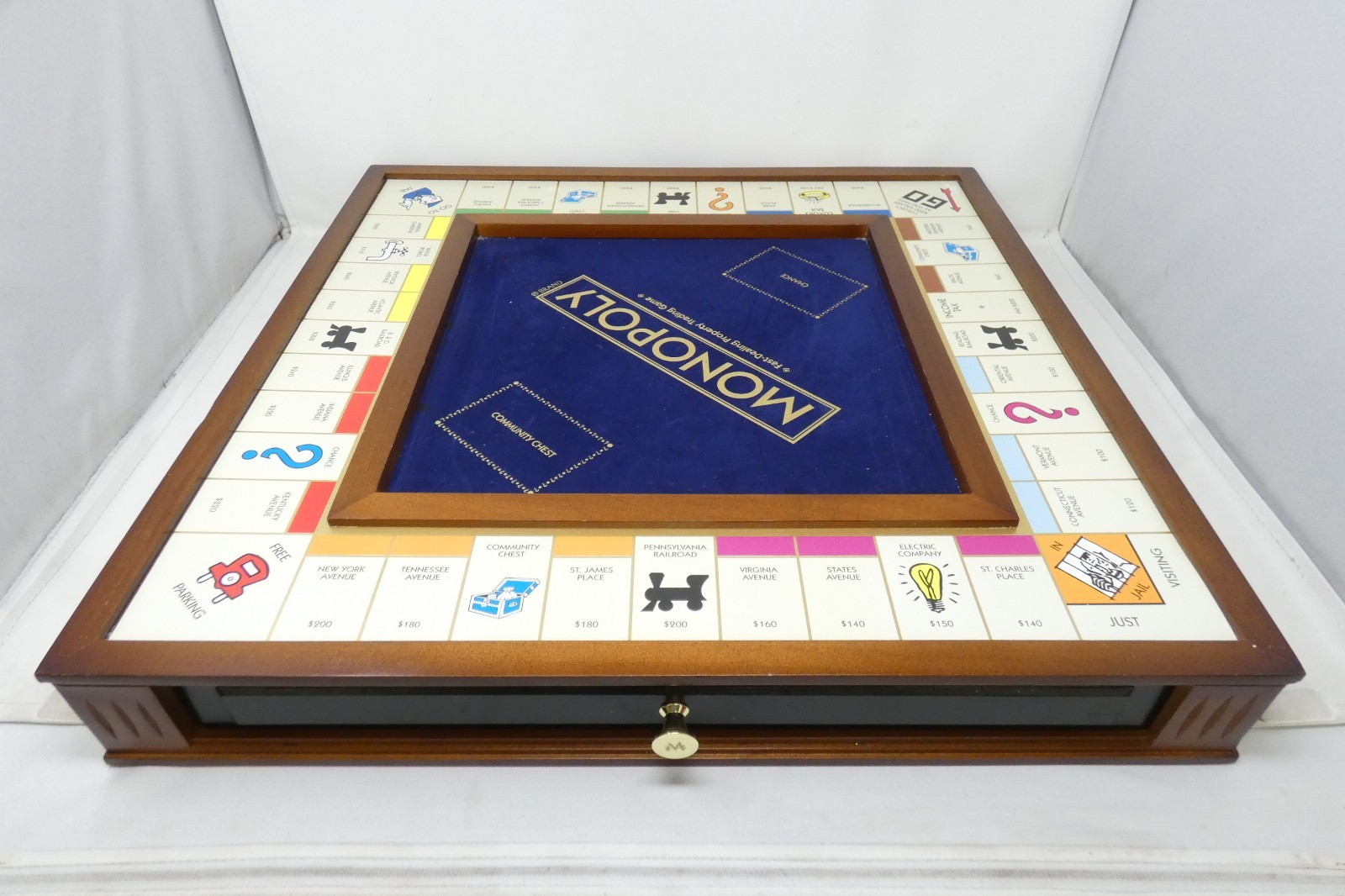Monopoly Luxury Edition Adult Collectible Wooden Cabinet (Open Box: READ Full)