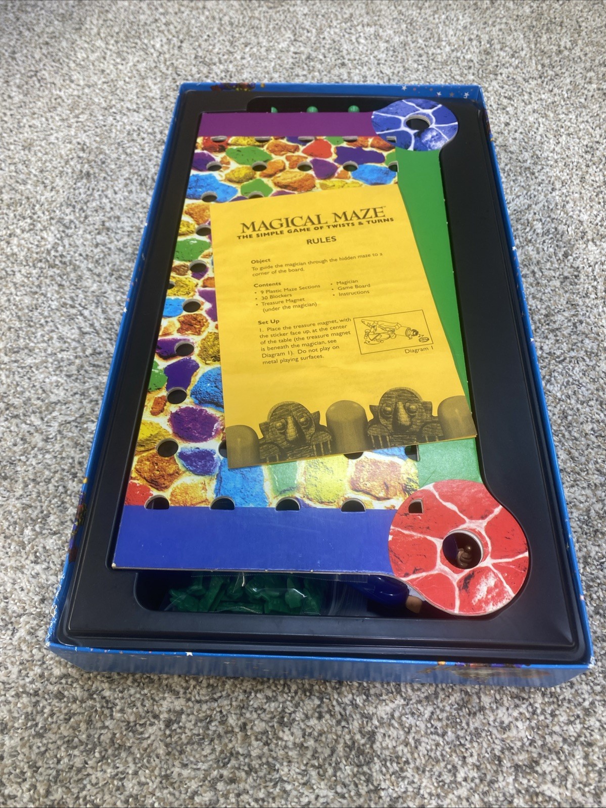 VINTAGE Magical Maze Board Game University Games 1996 Wizards 2-4 Players
