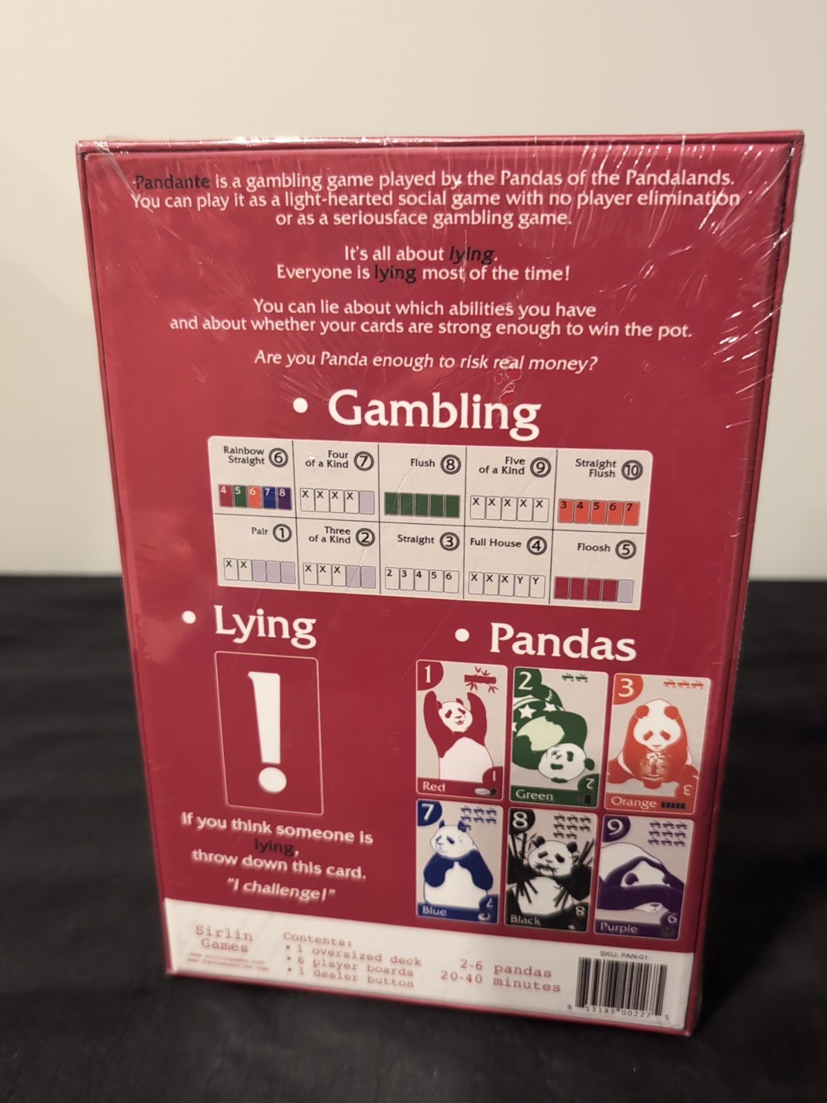 Pandante Game – Sirlin Games 2013 Sealed
