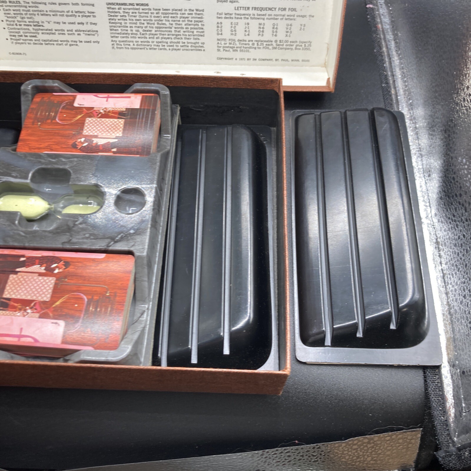 Vintage 1971 FOIL 3M Bookshelf Game of Words and Wits – Complete! Game Night