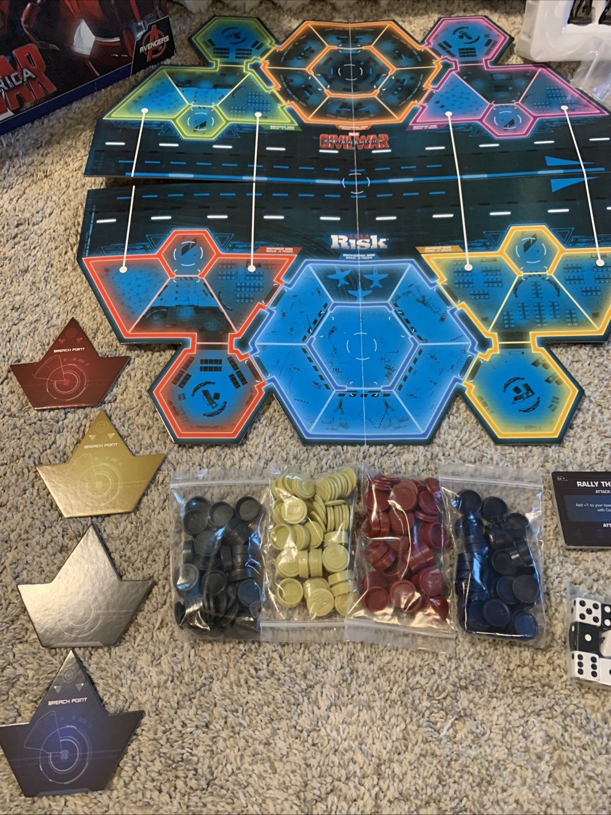 Risk Captain America Civil War Board Game Marvel Hasbro Avengers 2016