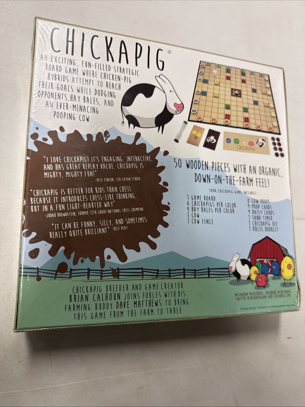 New Sealed Chickapig Strategic Family Fun Board Game 2-4 Players Ages 8+