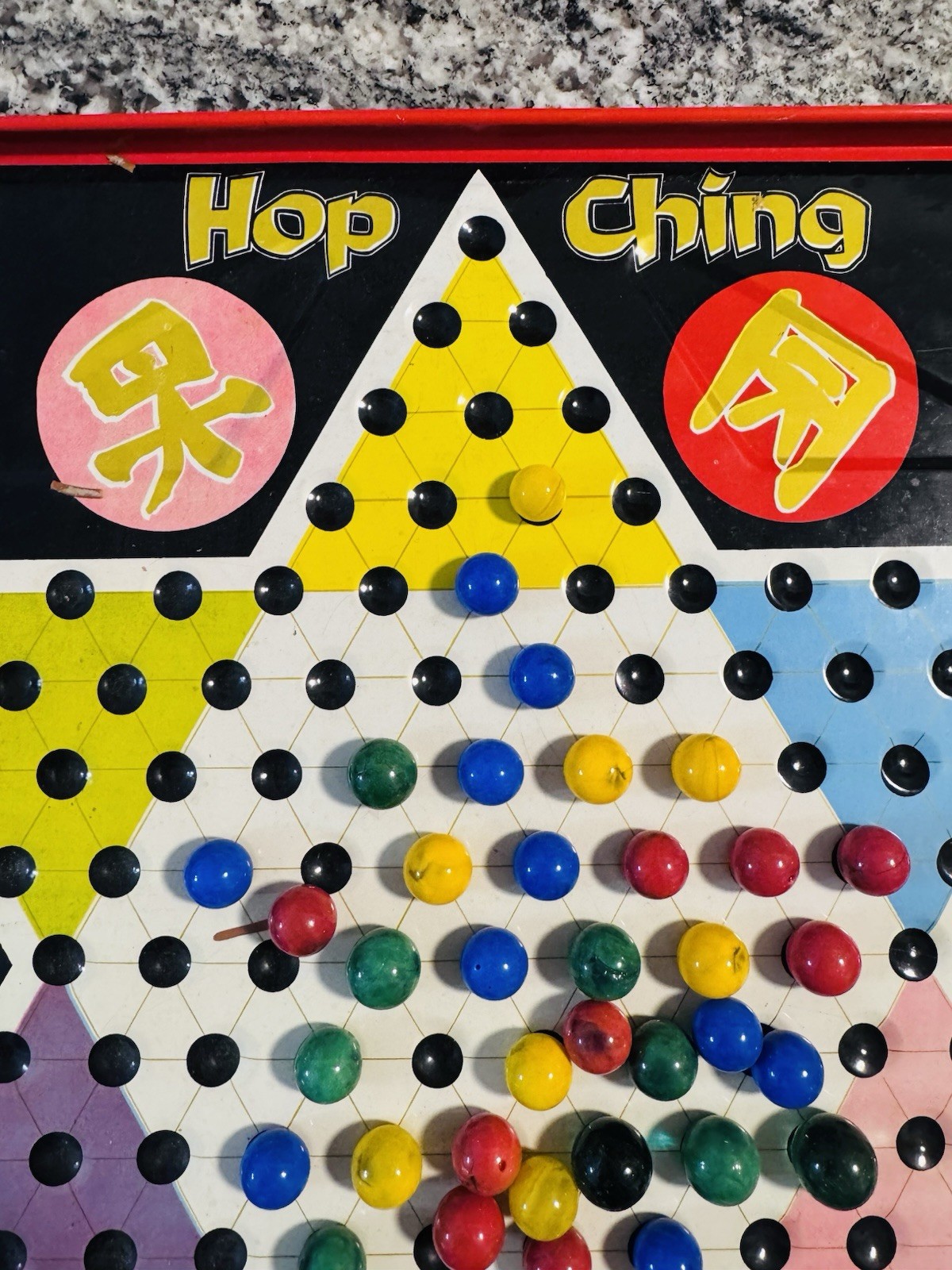 VINTAGE MARBLES from 50’s and 60’s and Chinese checker board with some pieces