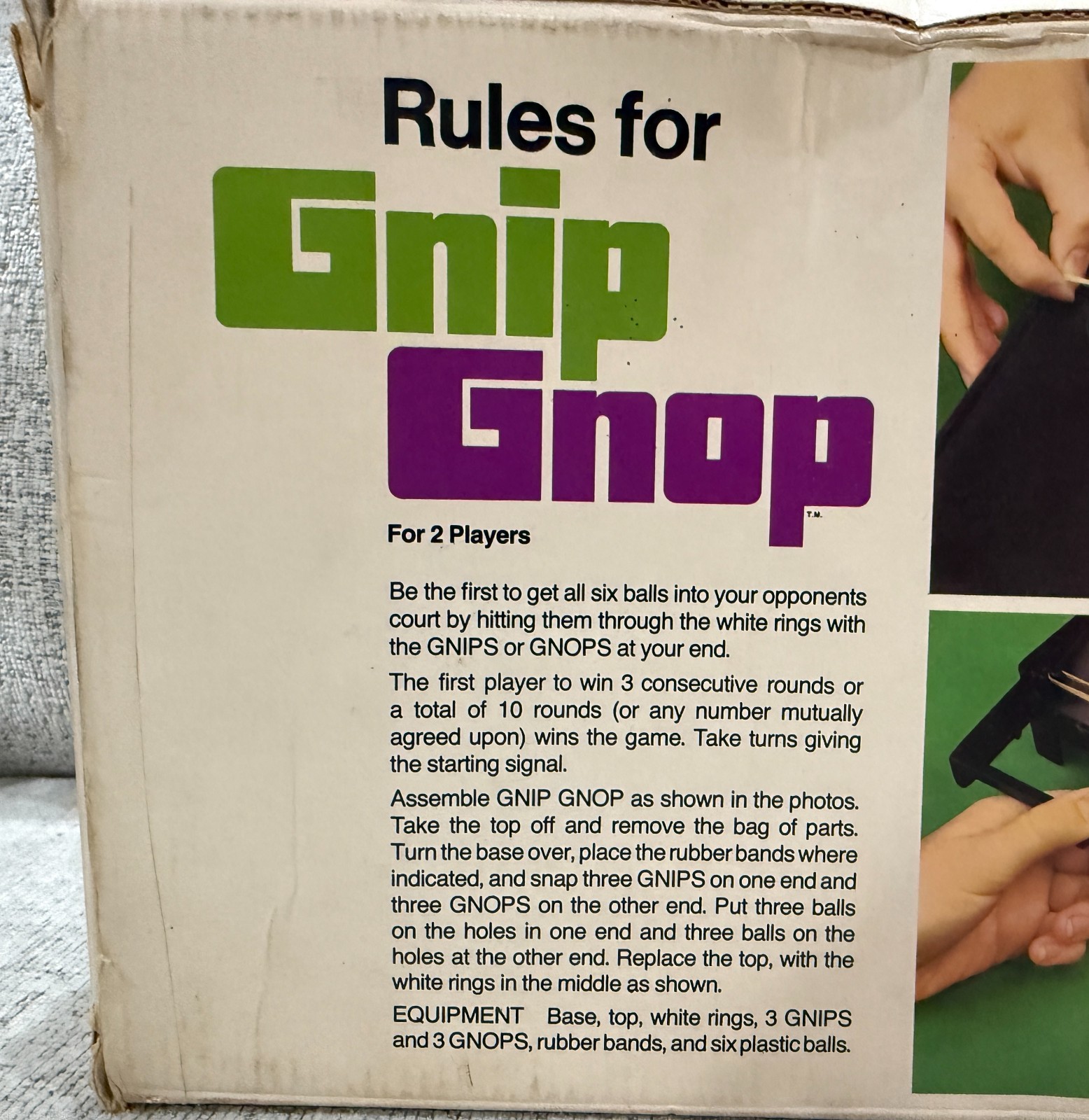 Gnip Gnop Vintage 1971 Parker Brother Slap Happy Game Original Box READ