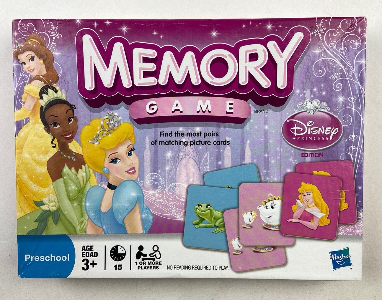 Memory Disney Princess Edition Matching Game By Hasbro 2010 COMPLETE! EUC