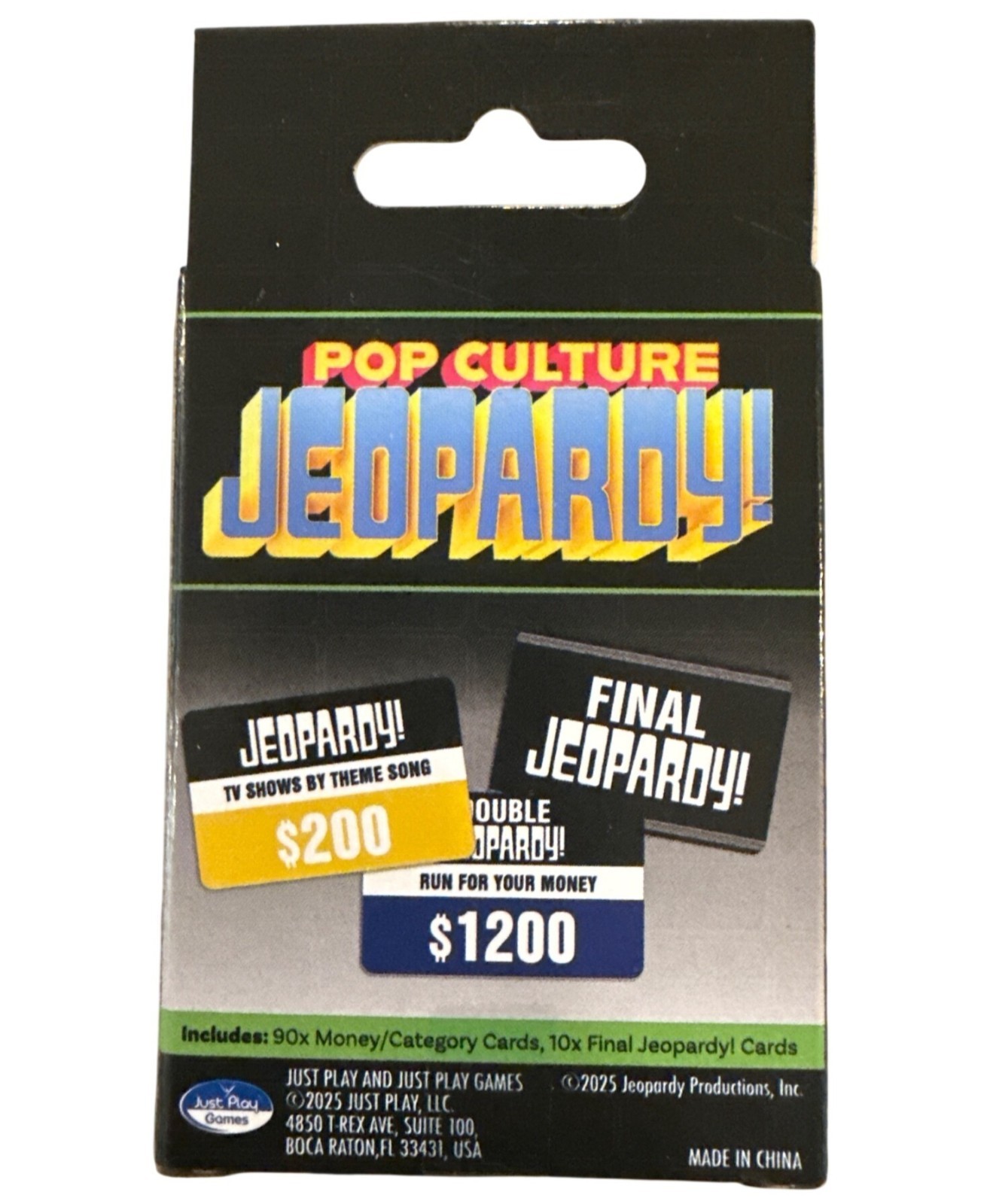 Pop Culture Jeopardy Trivia Card Game 100 Clues For Ages 10+ Standard Size Deck