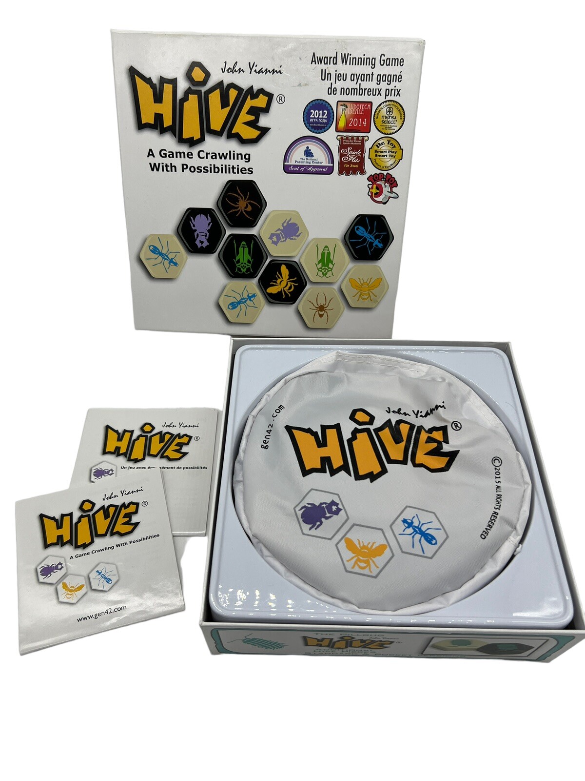 Hive Board Game John Yianni Gen42 Smart Zone Insects Portable Travel – Complete