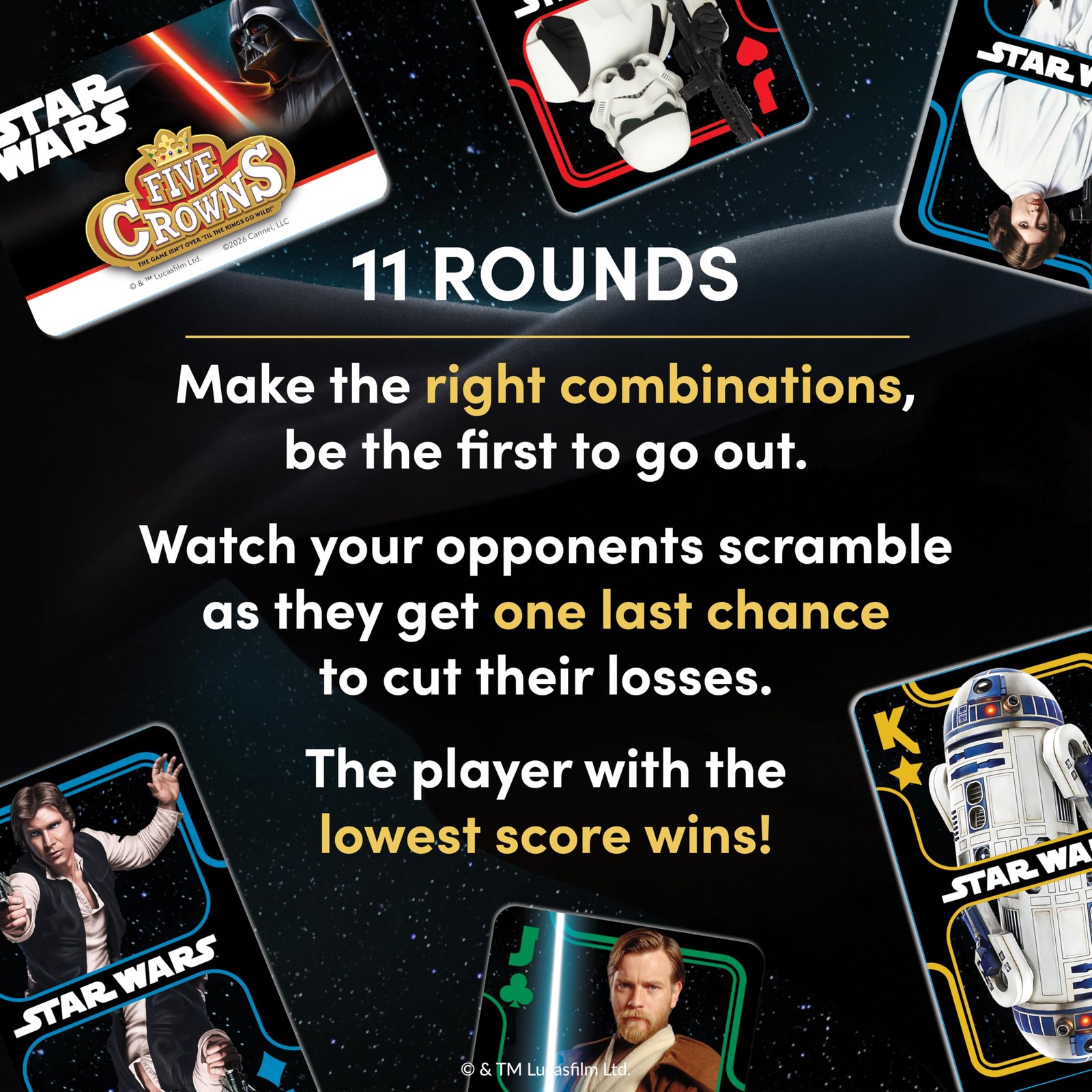 Five Crowns Card Games Star Wars – Family Games Night – Card Games for Families