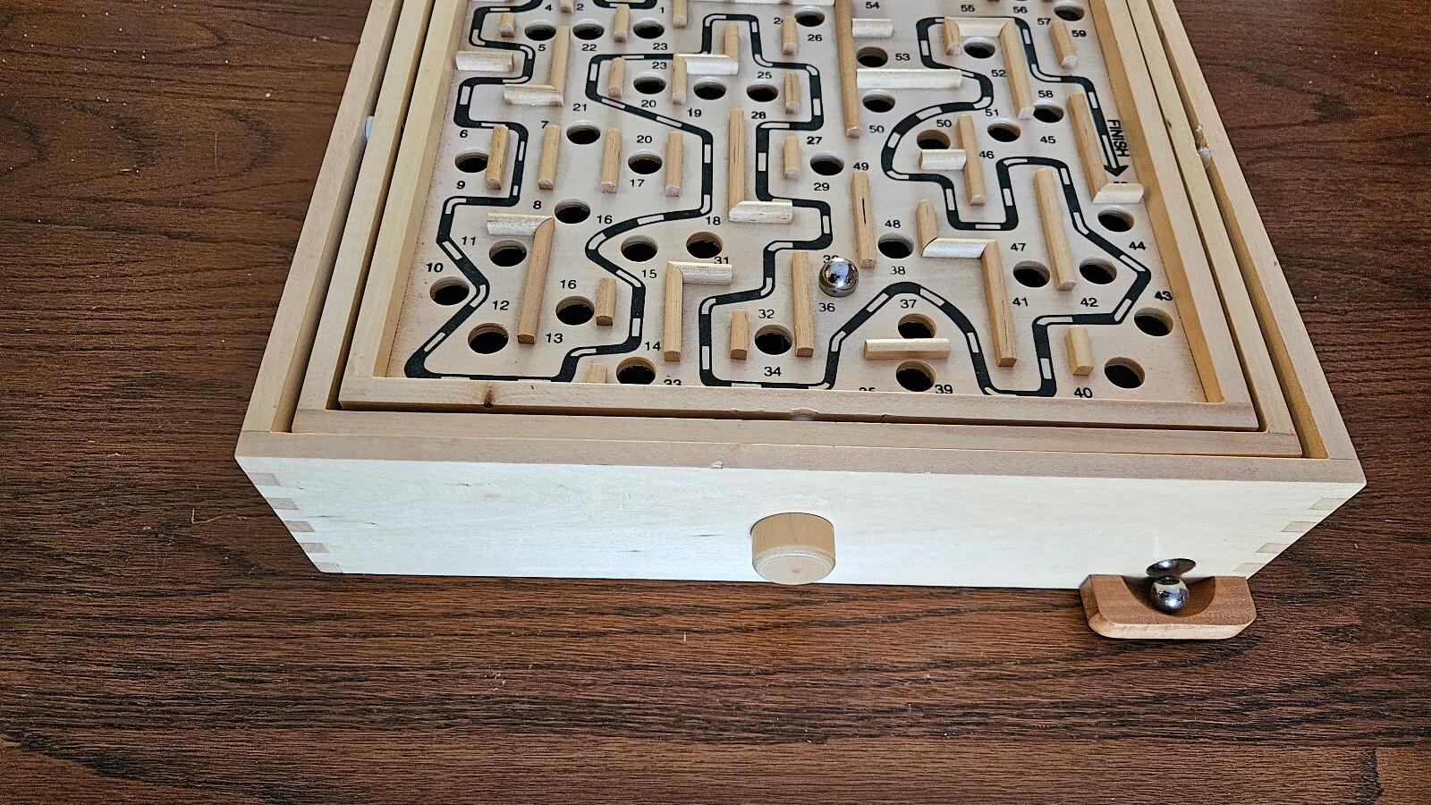 STERLING Games Large Wooden Labyrinth 13.5 x 13 Marble Ball Tilt Maze Wood