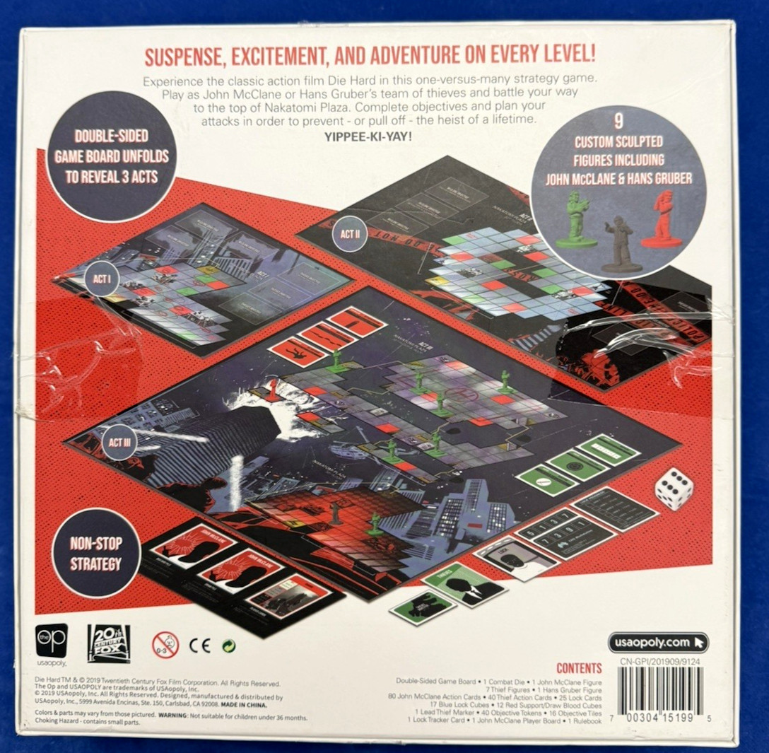 Die Hard Board Game Opened But New Not Played