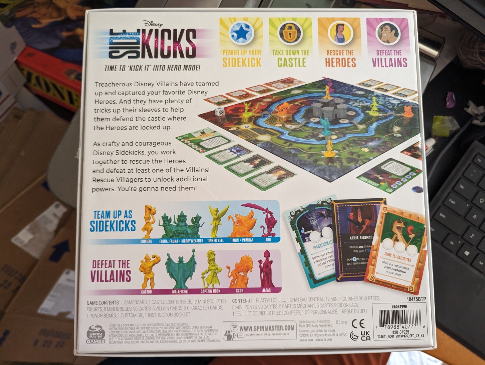 DISNEY SIDEKICKS Cooperative Strategy Board Game 100% COMPLETE 2021