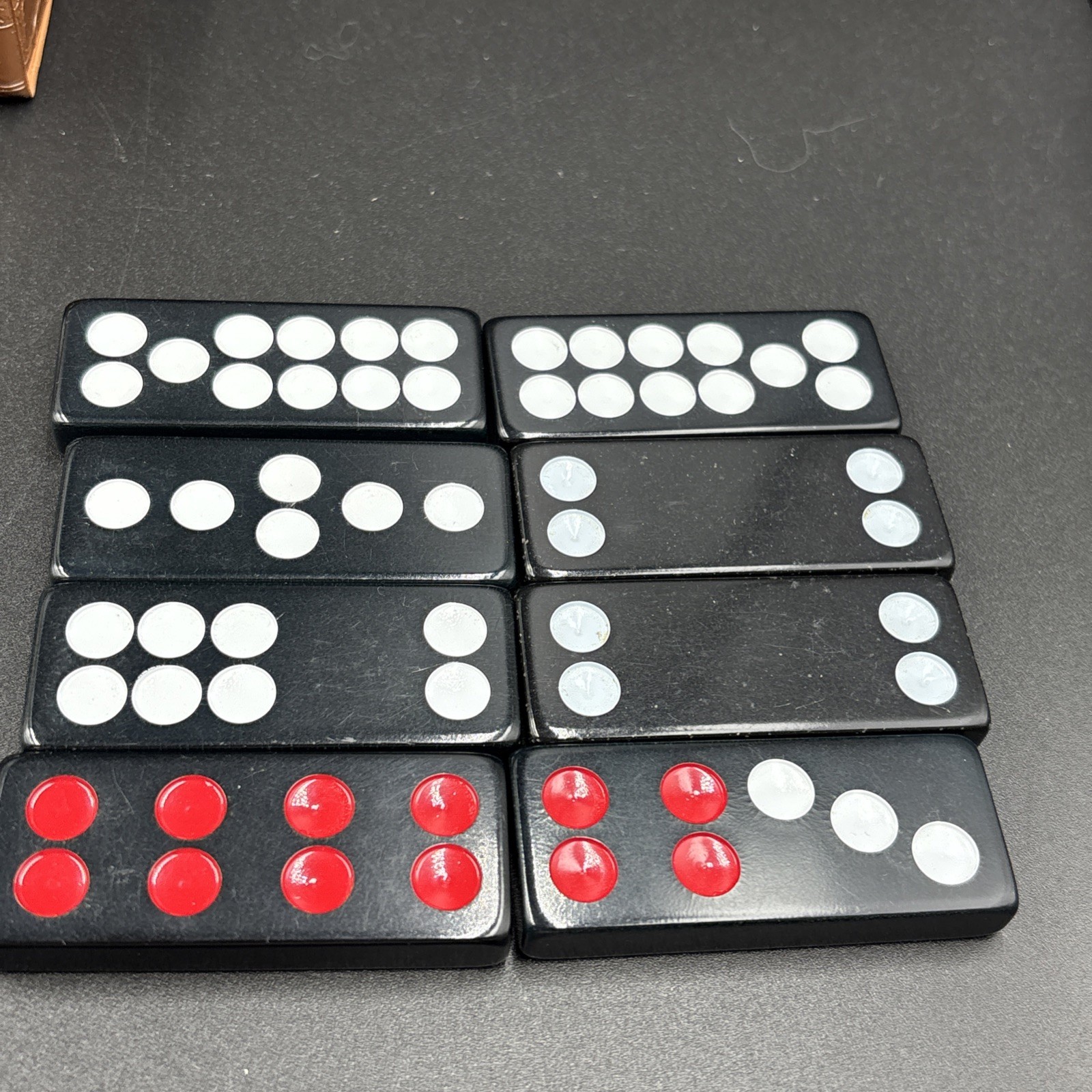Vtg Hong Kong Travel Mah Jong Domino Set – Ying Fat Cheung – Faux Alligator