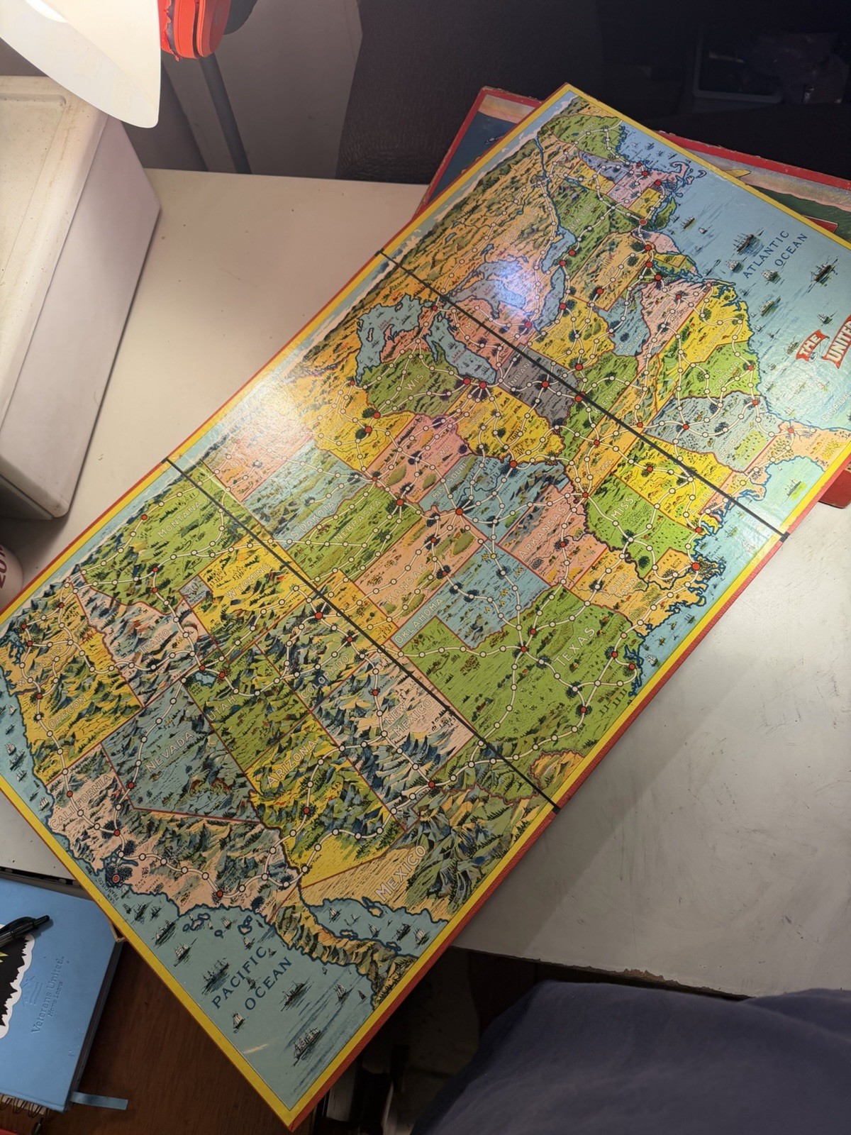 1935 Across The Continent Game – Parker Brothers – The United States Game