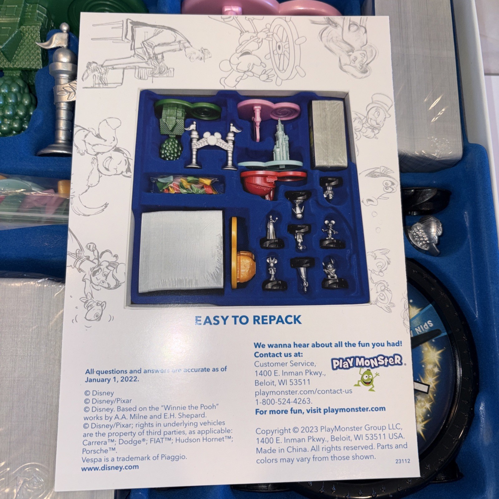 Magical World of Disney Trivia 100 Years of Wonder Board Game – Open Box- Unused