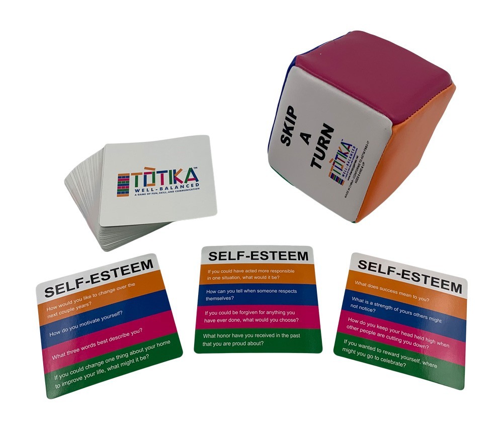 Totika Self Esteem Card Deck and Totika Cube