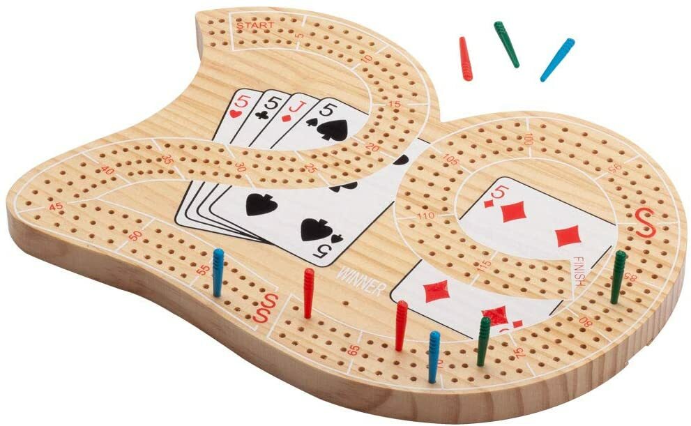 NEW – Large 29 CRIBBAGE Board, 3 Track, 7.0″ x 10.0″ x 0.75″ by CHH Inc