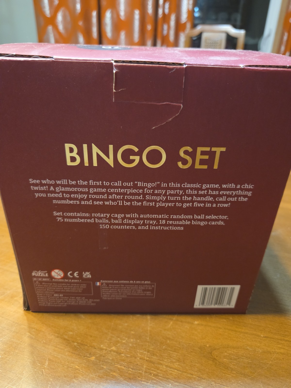 Professor Puzzle Bingo Set w/ Auto Random Ball Selector Ages 6+ 3+P (2023)