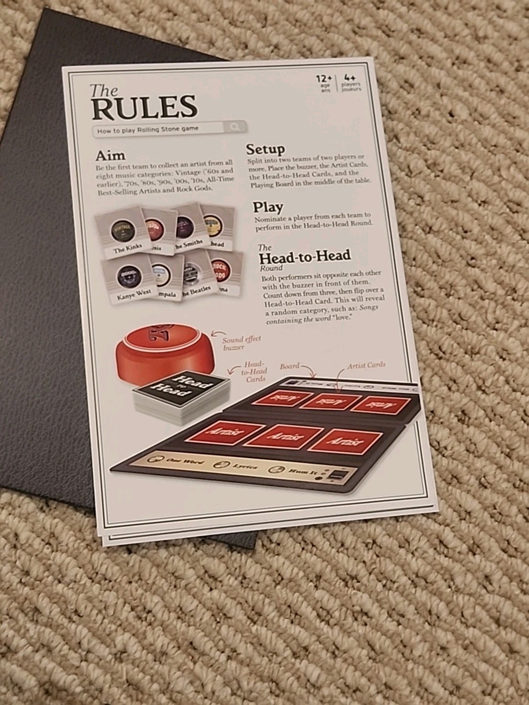 2019 Big Potato Games Rolling Stone Rock & Roll Party Game 12+ age 4+ Players