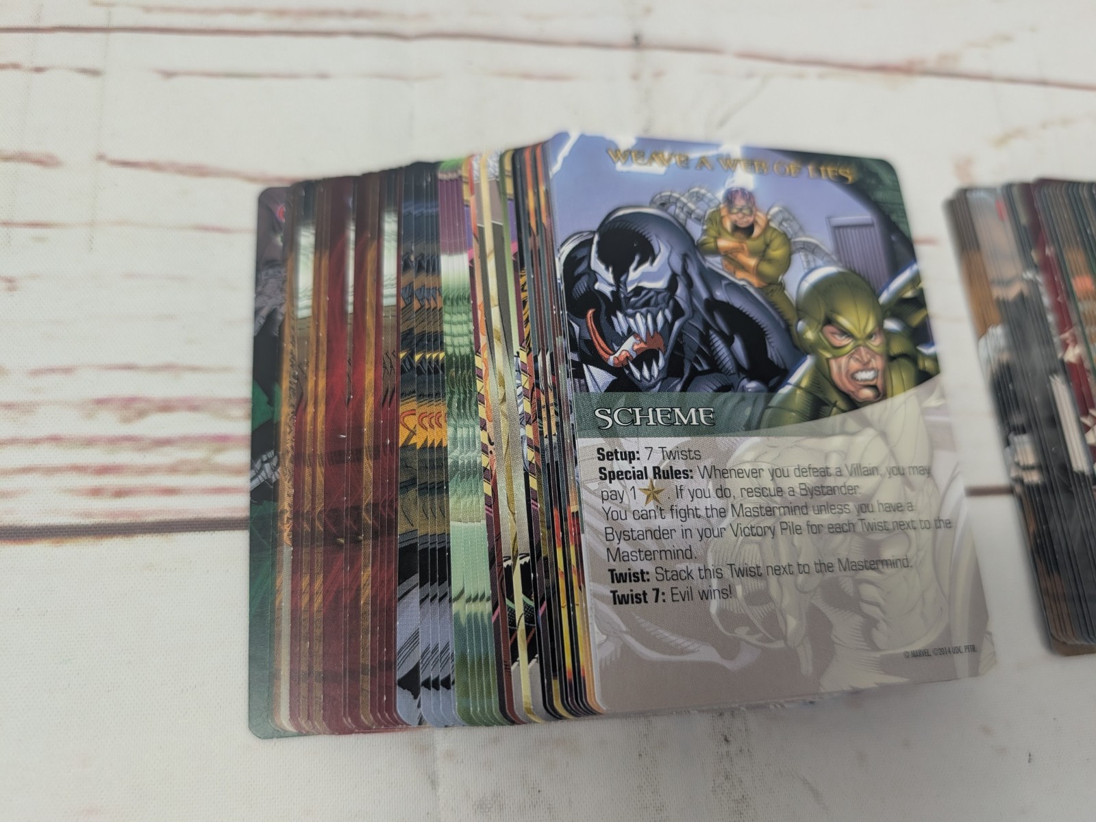 Legendary Marvel Paint The Town Red Upper Deck Board Game No Box Complete