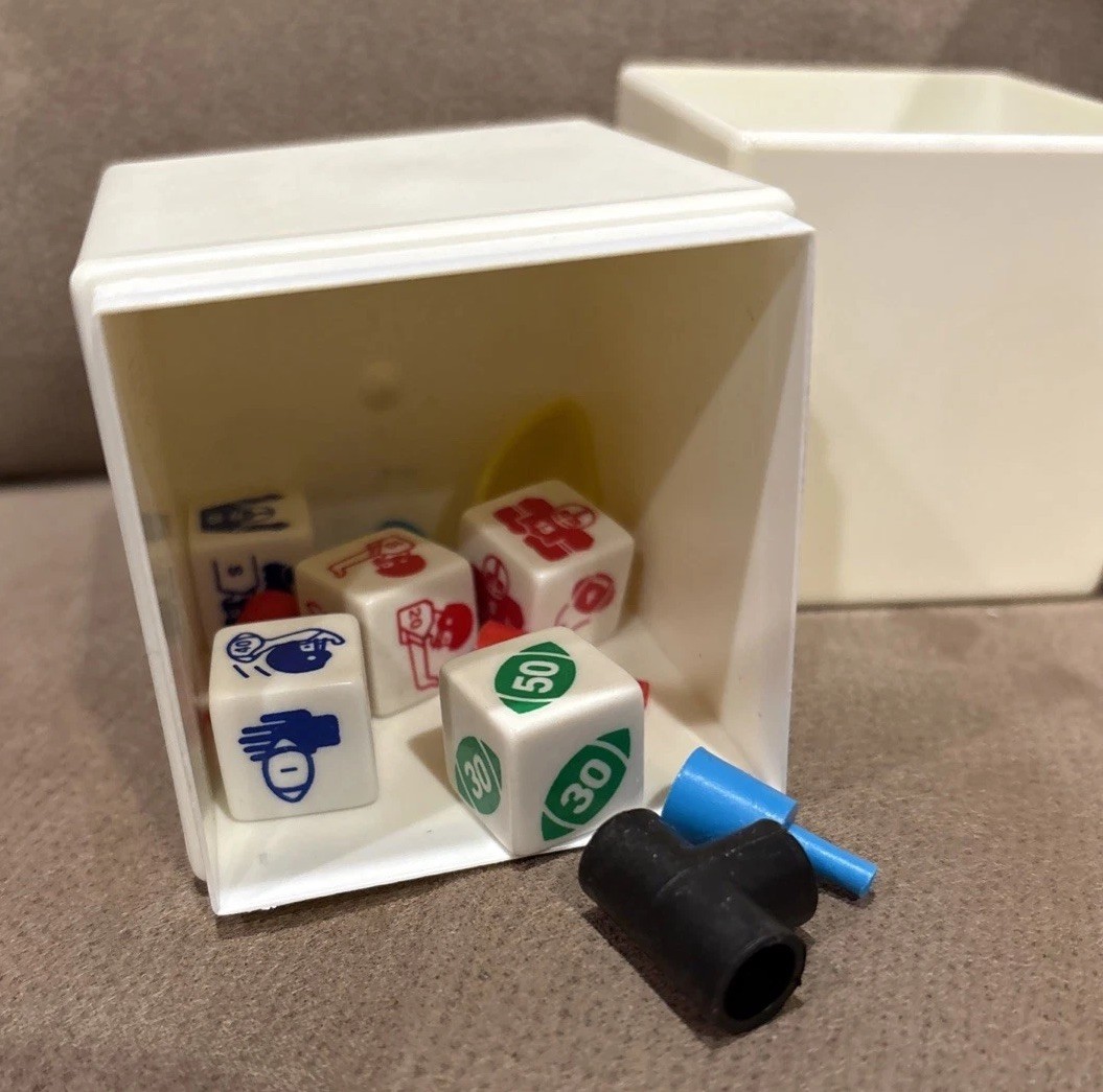 Vintage 1984 Lakeside’s Half-Time Football Travel Dice Game Incomplete Parts!