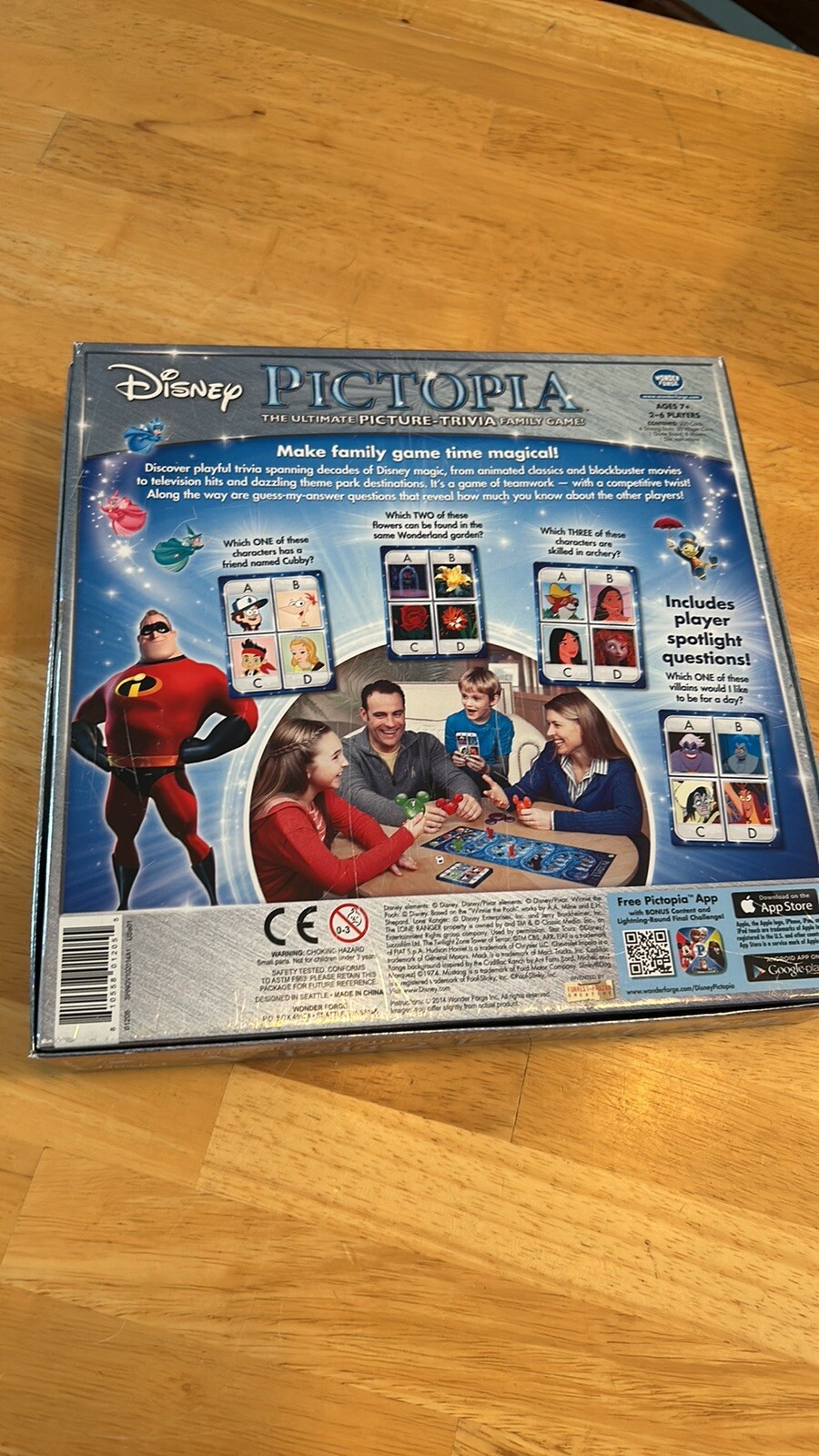 Pictopia Disney Edition Board Game Picture Trivia Family Ages 7+ 2-6 Players