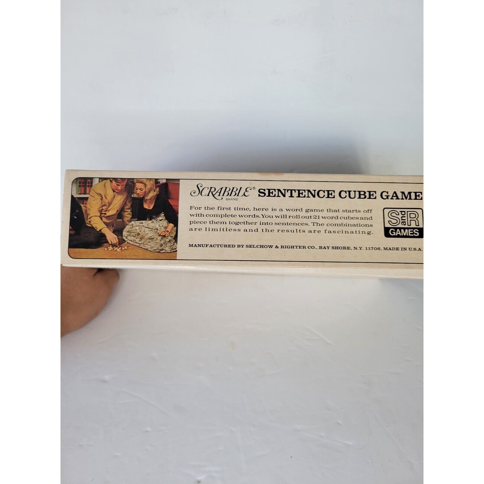 Scrabble Brand Sentence Cube Game Complete Vintage 1971