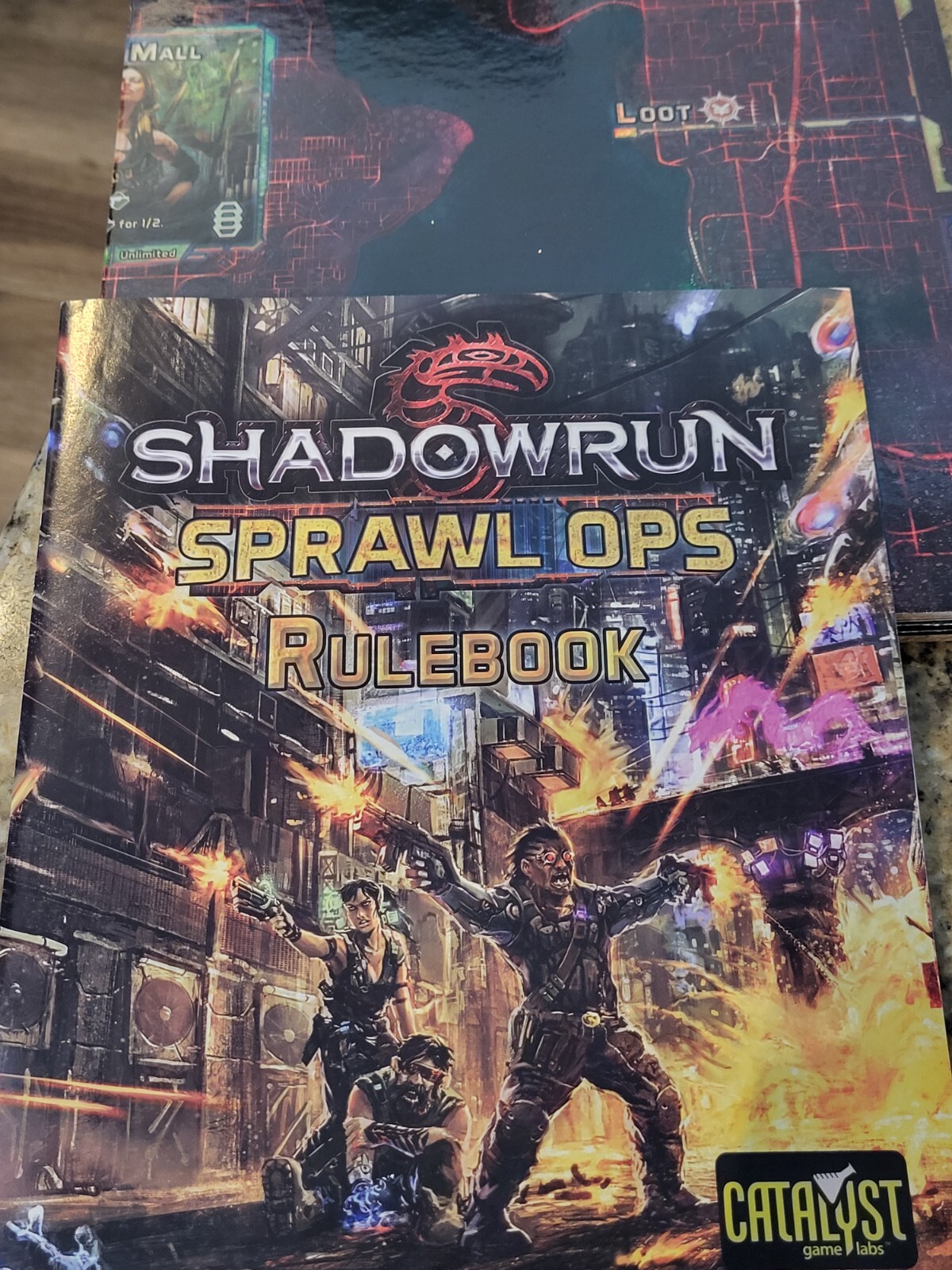 Shadowrun Sprawl Ops Board Game Catayst Game Labs Topps