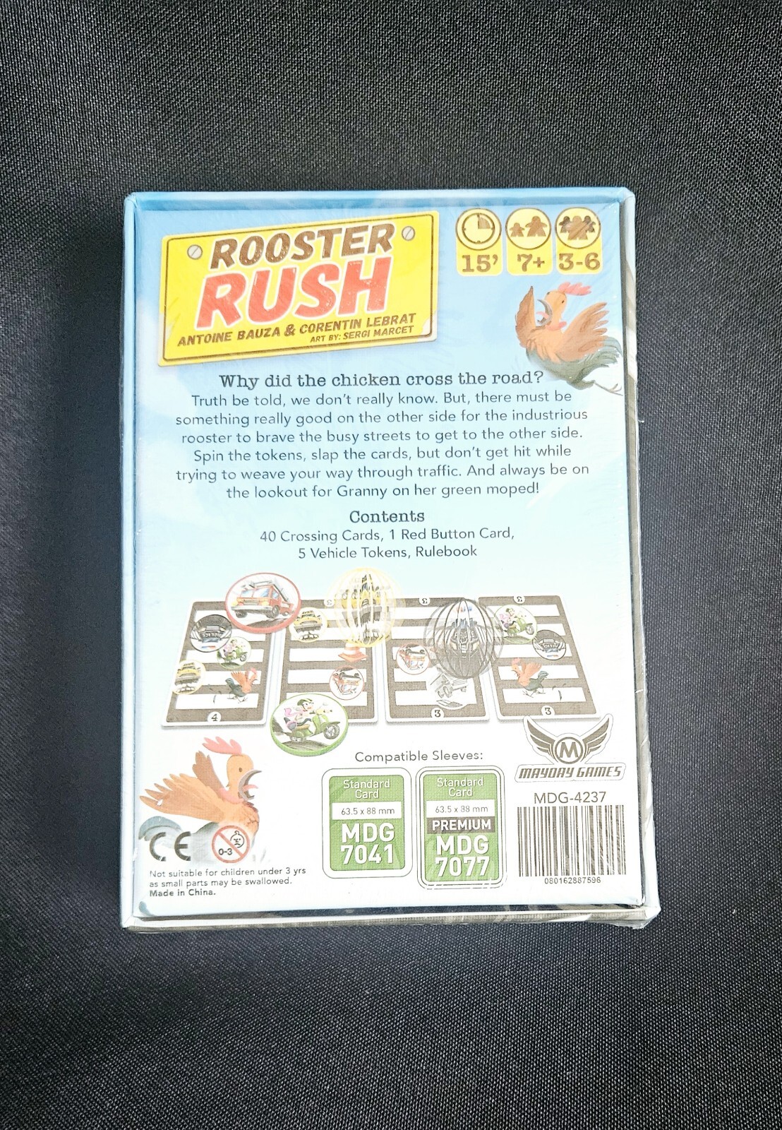 Mayday Games Rooster Rush Kickstarter Card Game 2016 Art Sergi Marcet New Sealed