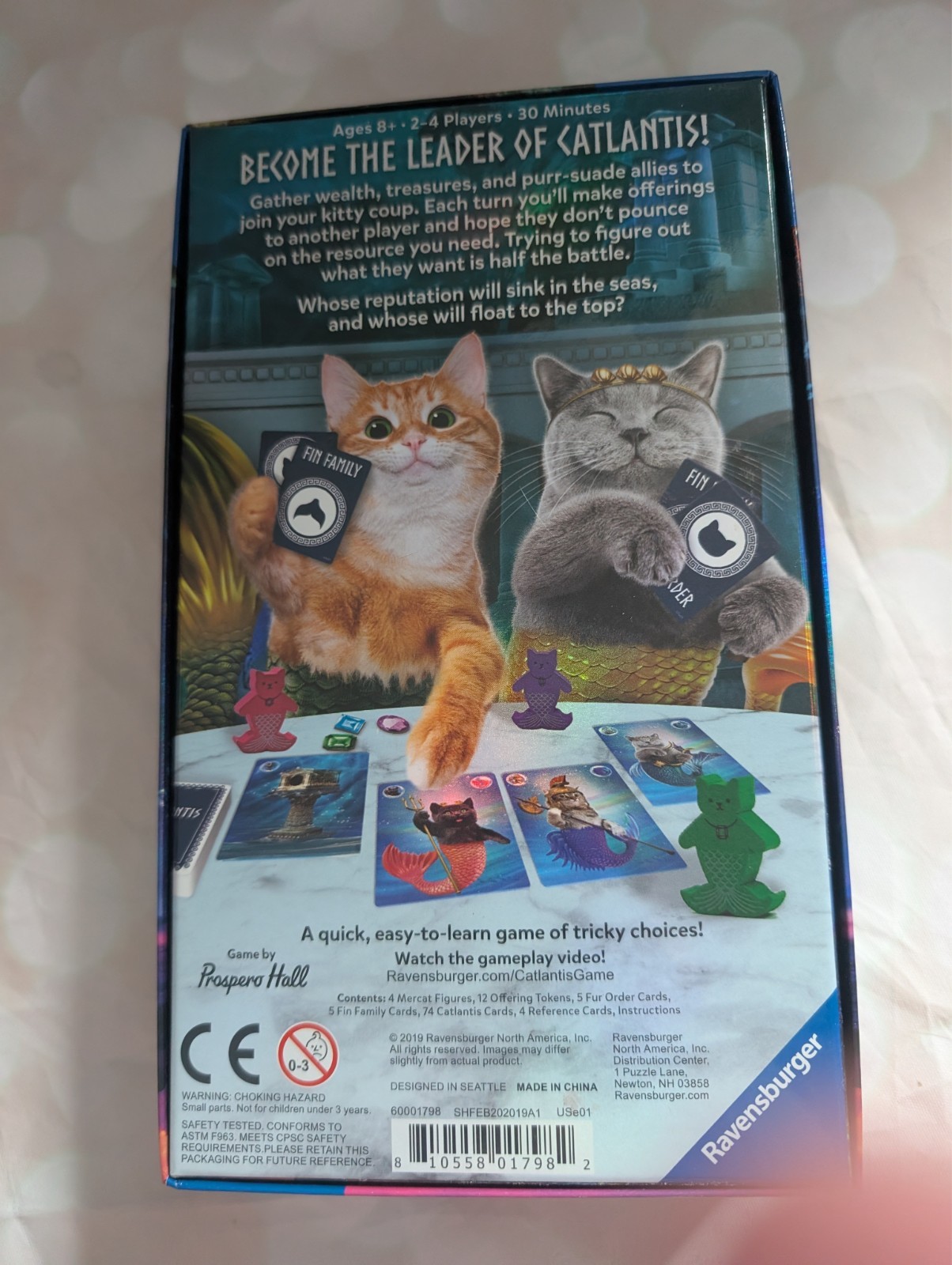 Ravensburger Catlantis Board Game Complete Cat Strategy Family Card Game 100%