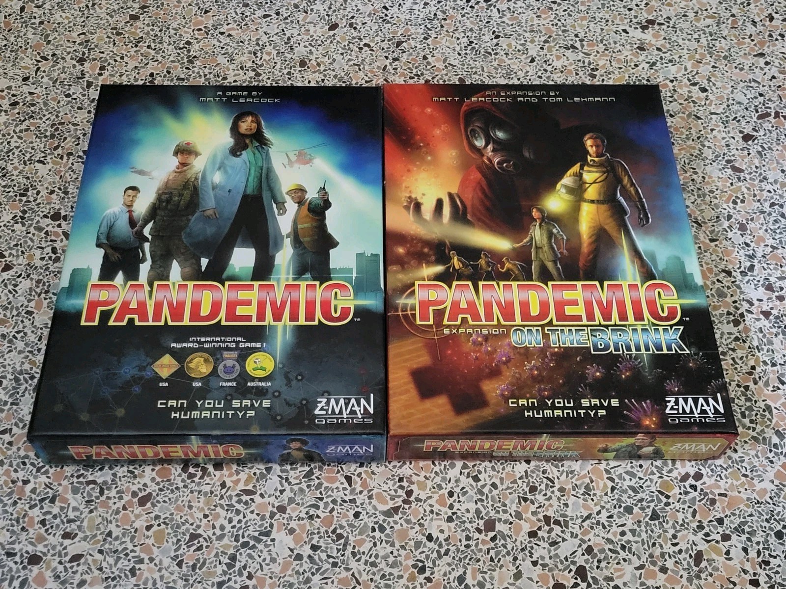 Z-Man Board Game Lot: Pandemic + On The Brink CIB Complete!