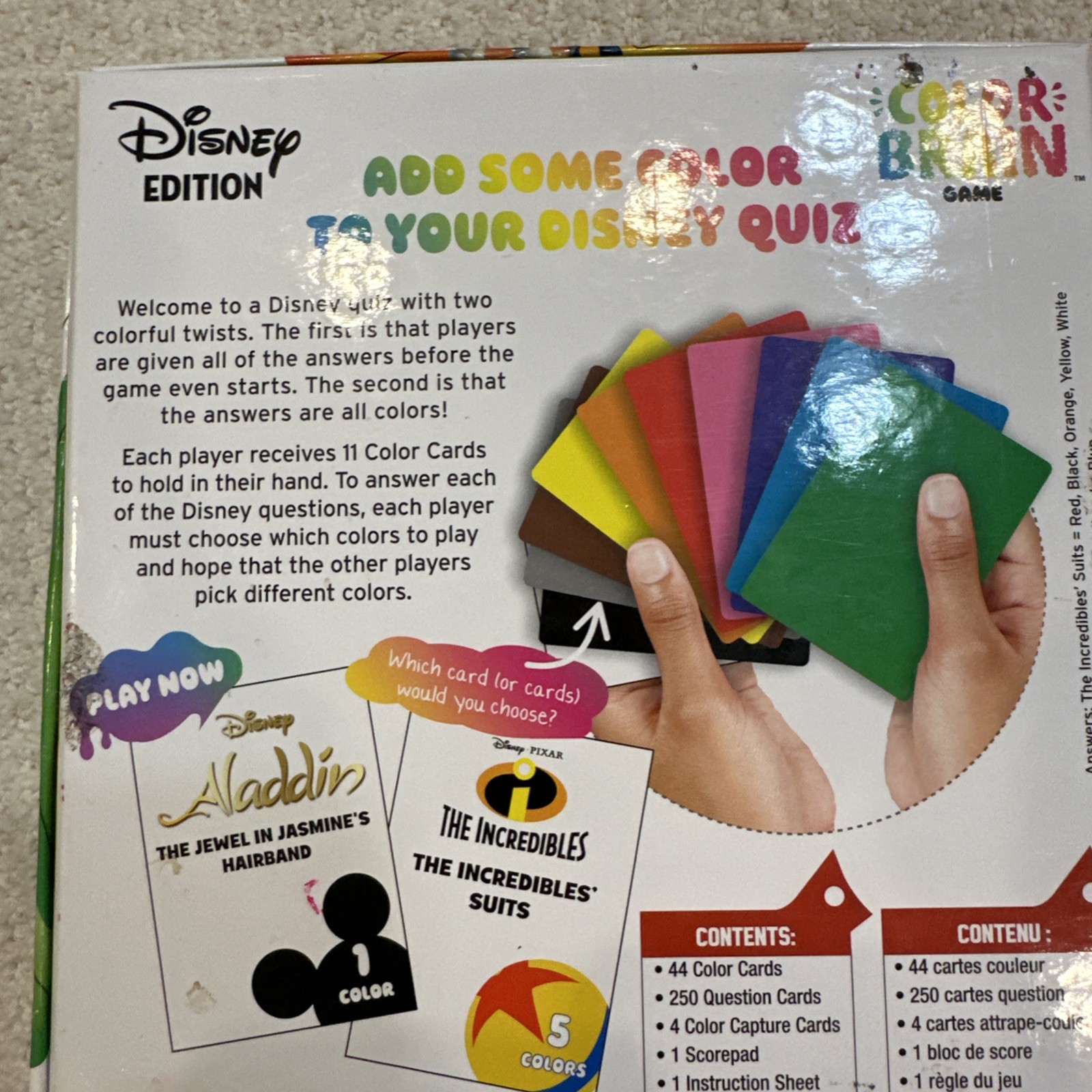 Disney Edition / Color Brain Game / Ready To Roll (2 To 10 Players) Ages 8+