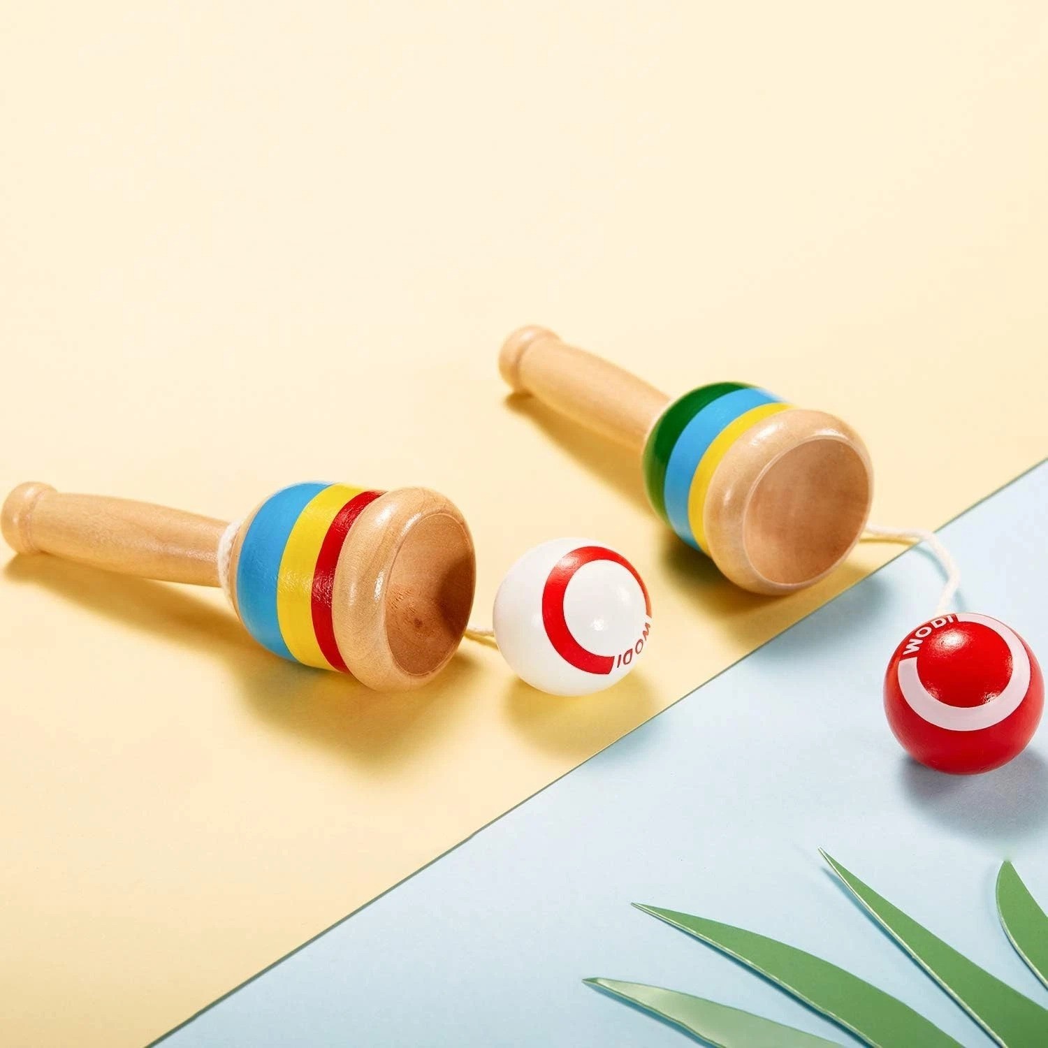 Durable Wooden Jacks Game with Paddle for Youth – Hand-Eye Coordination
