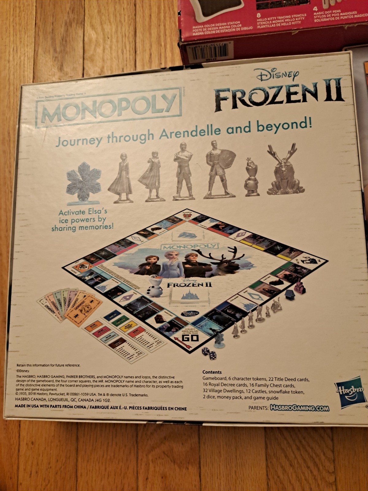 Disney Frozen 2 Surprise Slides Game Elsa Anna Olaf Monopoly Hello Kitty Magna