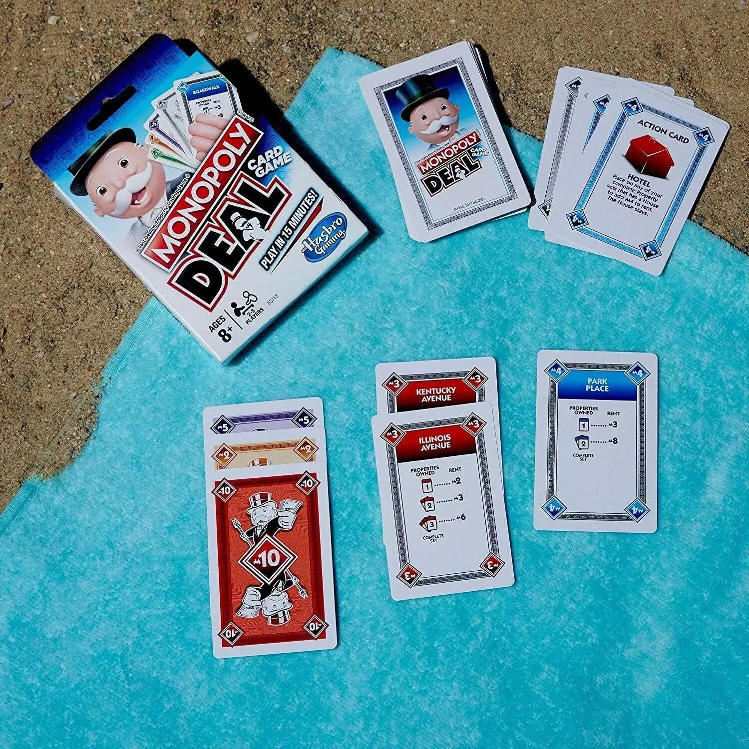 Monopoly Deal Quick-Playing Card Game for Families, Kids Ages 8 and Up and 2-5 P