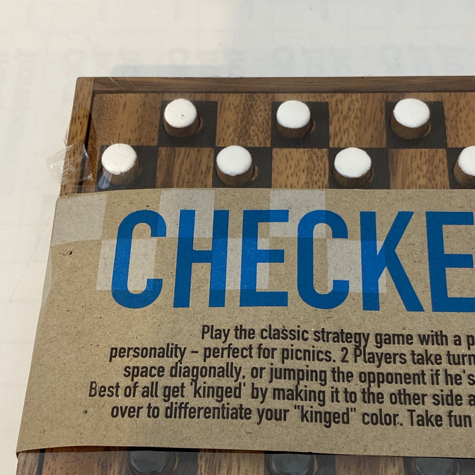 New !! Siam Mandalay Wooden Checker Game Mini Board Hand Crafted In Thailand