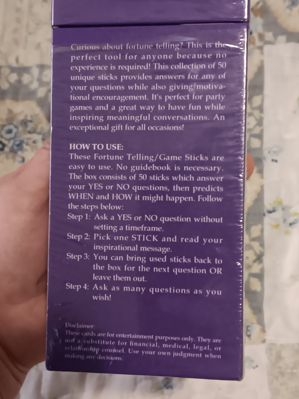 Yes or No? When and How? Fortune Telling Stick Game