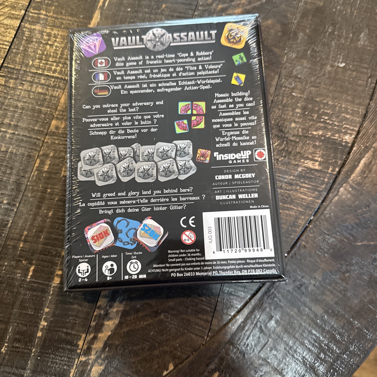 Vault Assault Board Game Inside Up Games 2017 NEW