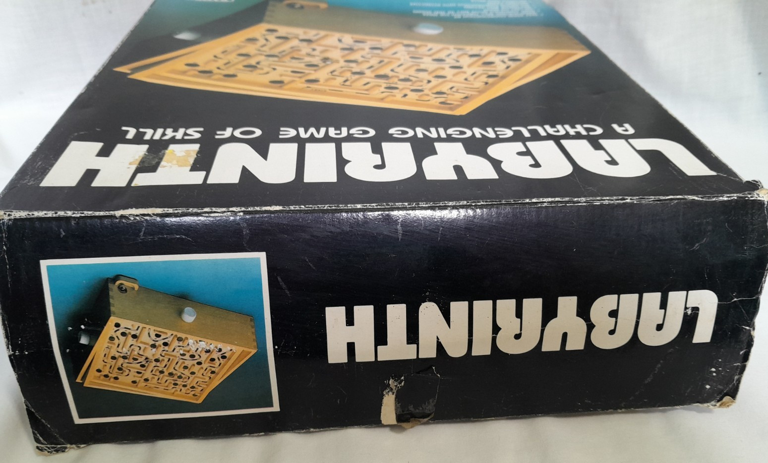 Vintage Labyrinth Skill Game Wooden Maze 1986 Game Design w/1 white marble