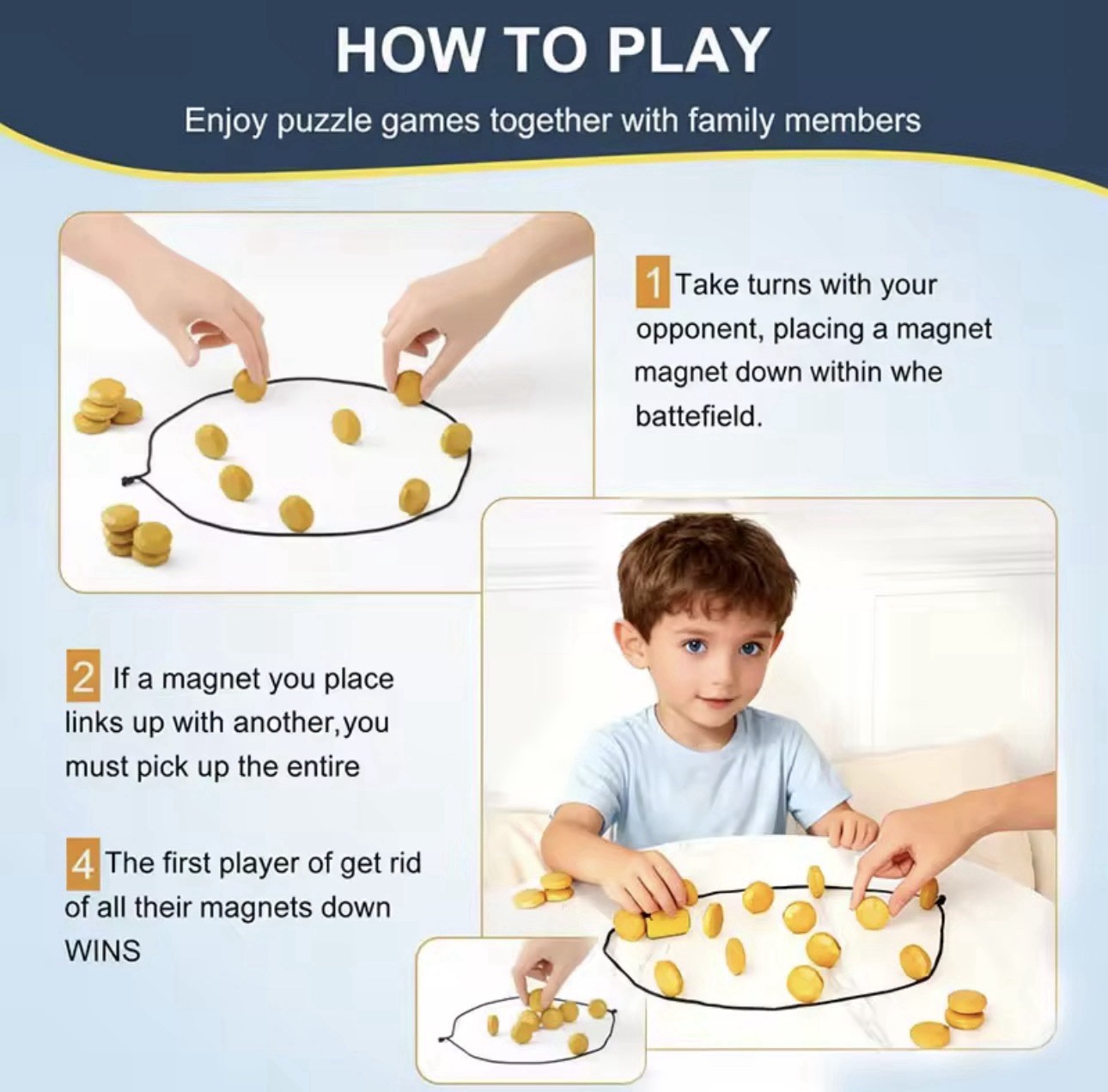 Magnet Game with String for Family Game Night & Travel & Camping – Magnetic Fun