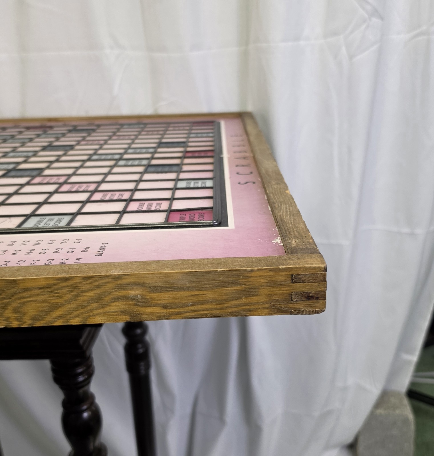 Vtg Rare Scrabble Board Lazy Susan Large Huge Giant Restoration Hardware 26×26