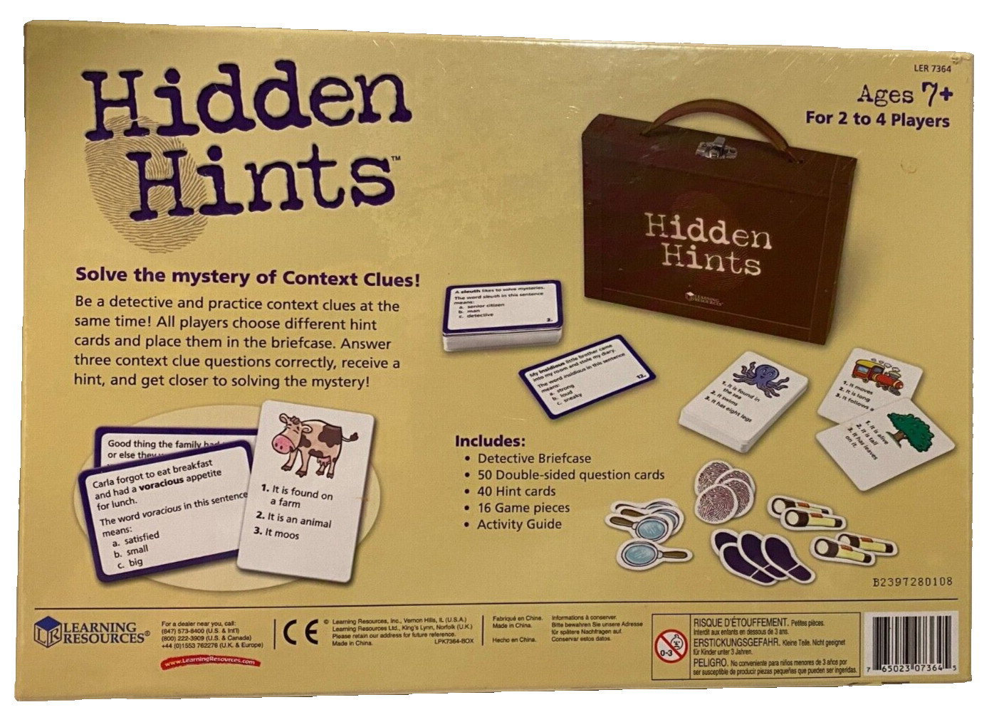 Learning Resources Hidden Hints Mystery Word Game Reading Comprehension Context