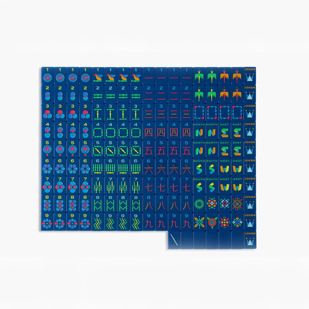 Premium American Mahjong Set 160pcs – Deep Blue