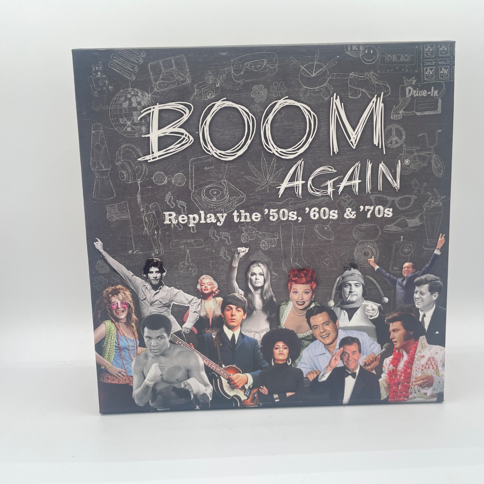 Boom Again Party Trivia Board Game Replay 50s 60s 70s Baby Boomer Card Set New