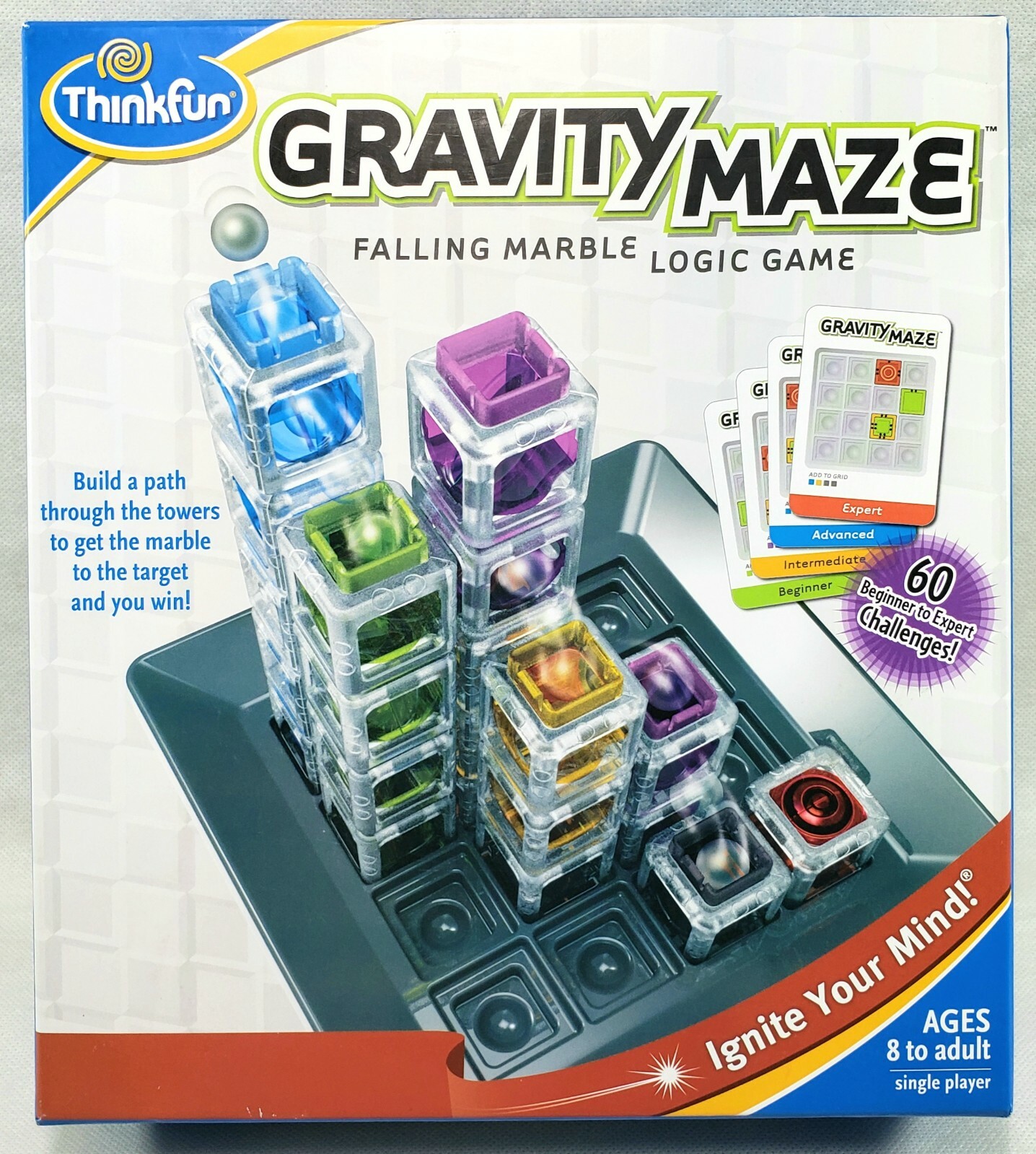GRAVITY MAZE Falling Marble Board Game – COMPLETE – 2014 Thinkfun