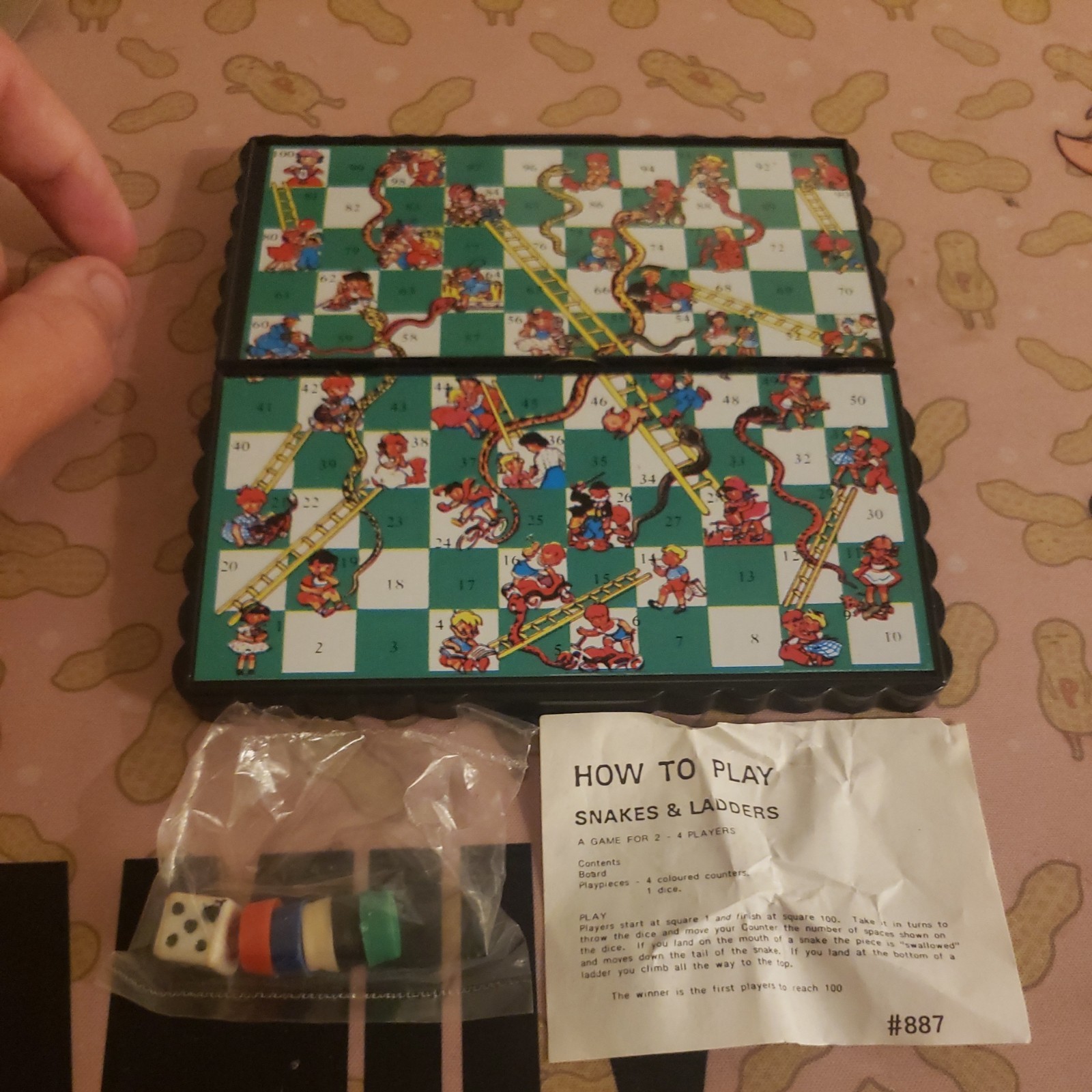 Pocket Mini Magnetic Travel Game Travel Snakes & Ladders Pocket Game Vintage Box