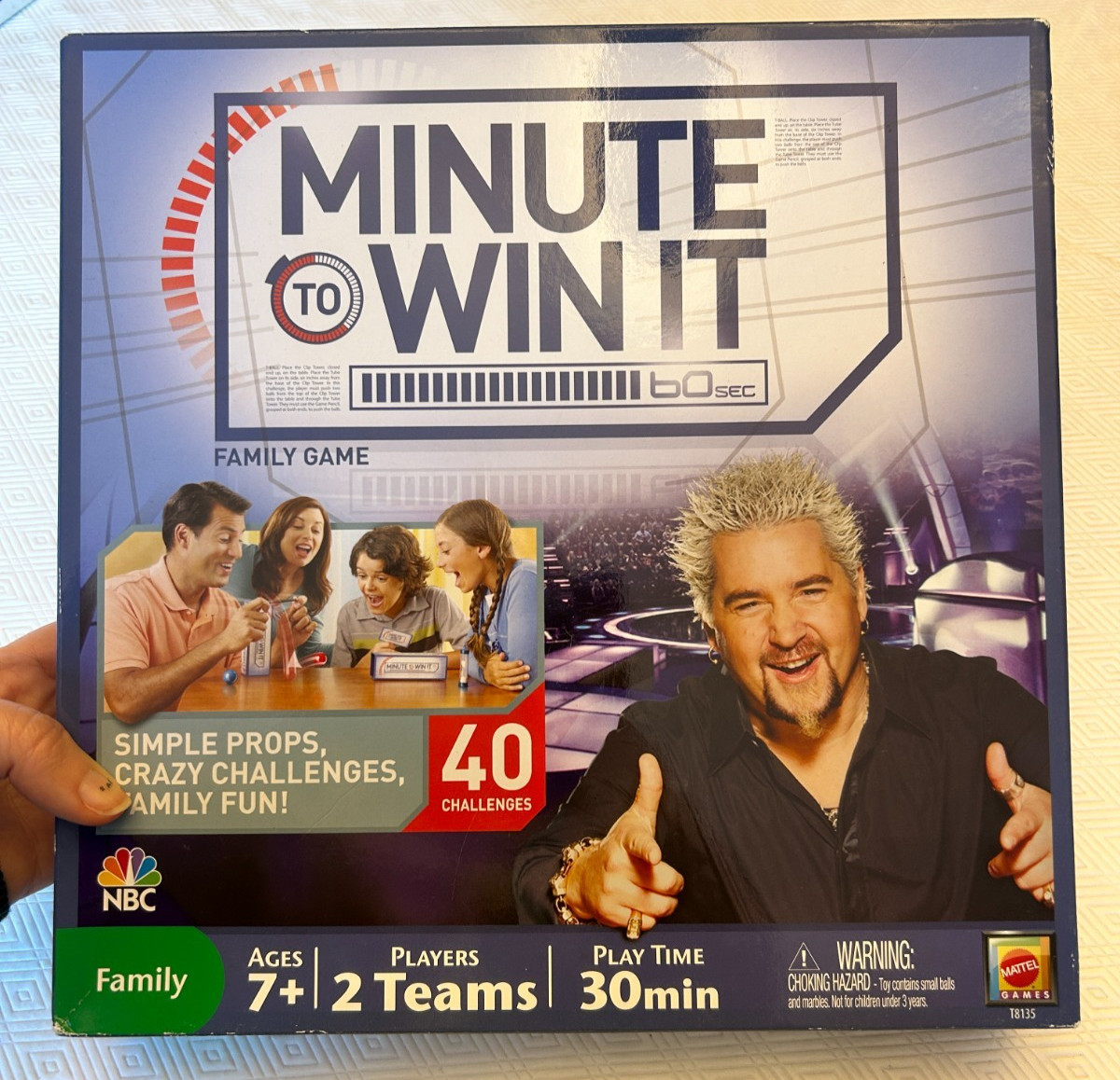 Minute To Win It Family Party Game NBC Guy Fieri Mattel – Sealed New In Box