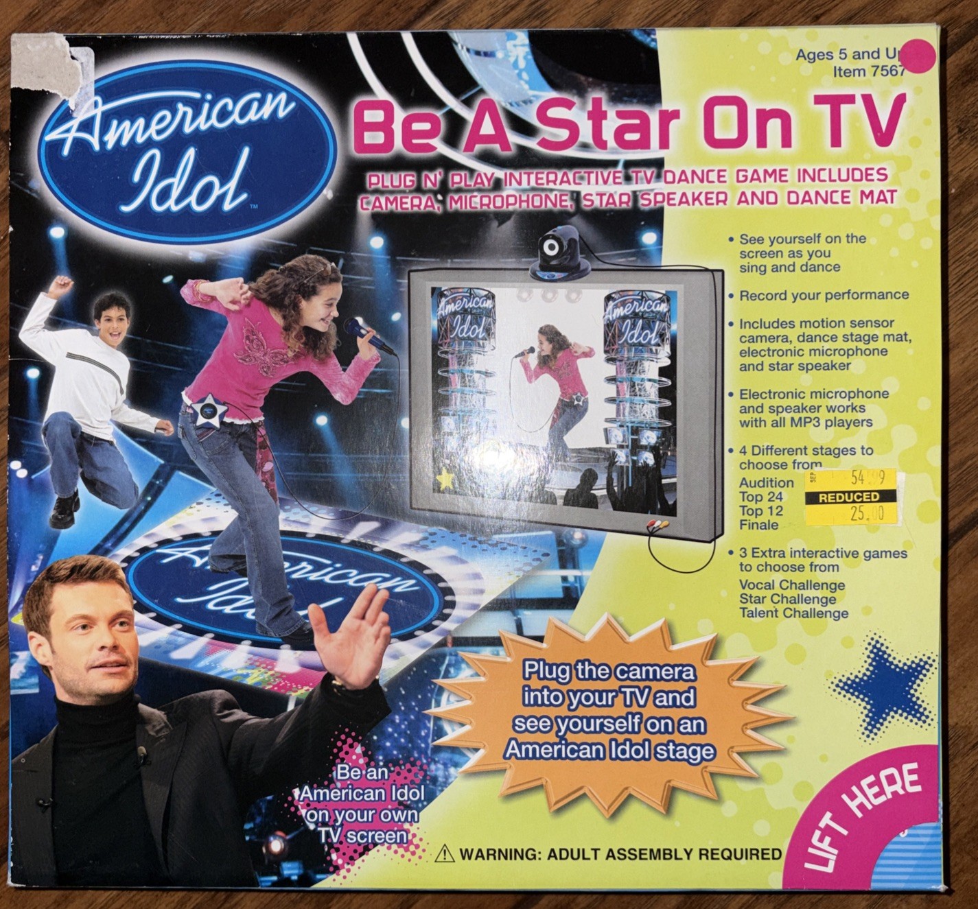Rare 2008 American Idol “Be A Star On TV” Plug & Play Interactive Video Game NEW