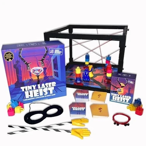 Tiny Laser Heist Hilariously Awkward 3D Tabletop Board Game Complete 3-6 Players