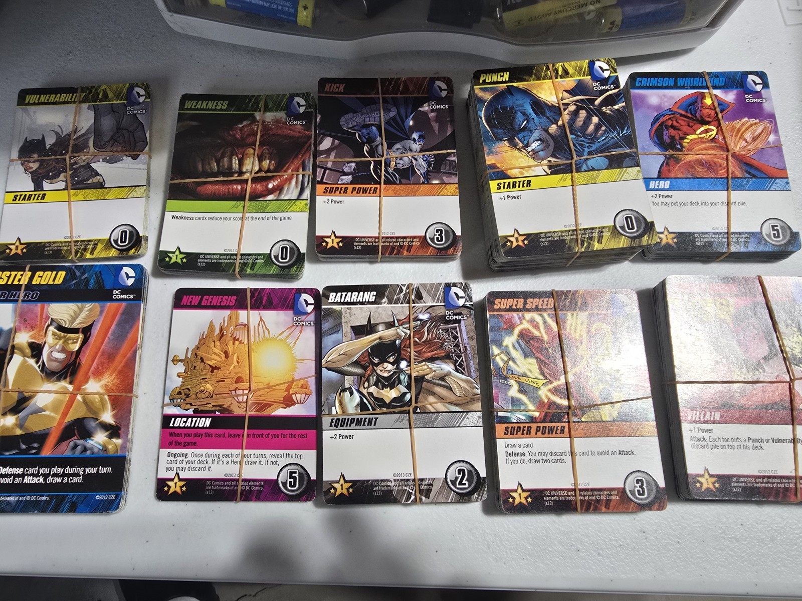 DC Comics Deck Building Game Parts – 13 Oversize Heroes + 240 Cards 2012/2013