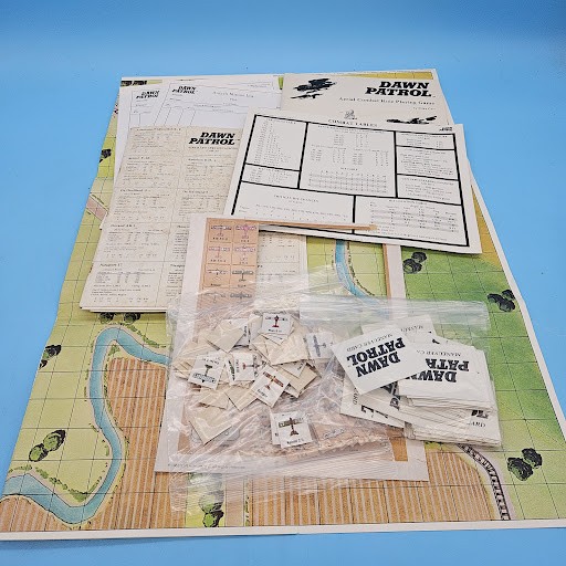 TSR Dawn Patrol Role Playing Game WW1 Air Combat Board Game Vintage- COMPLETE